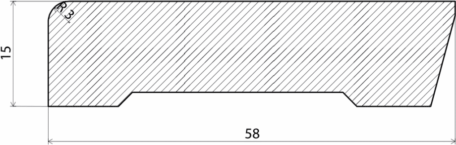 porandaliist-157944-2 Golvlist furu vitmålad, 15x58x2700 mm – 2