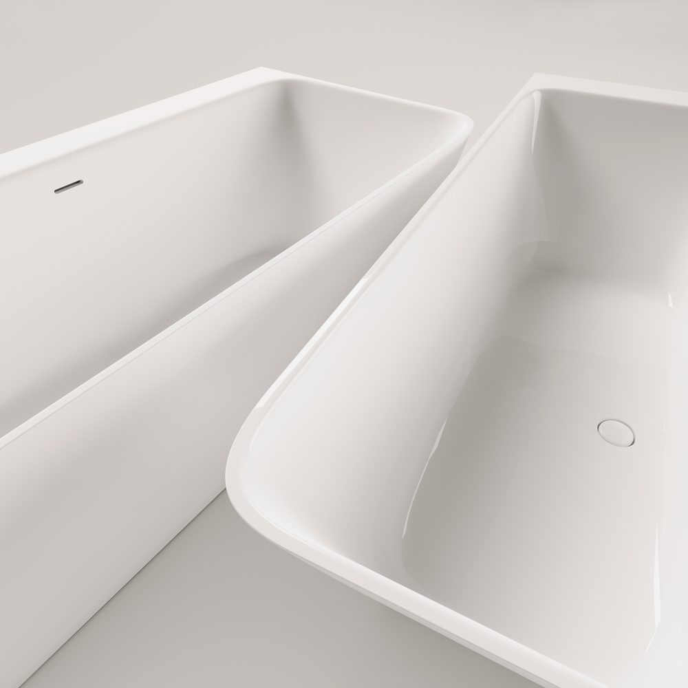 Hörnbadkar PAA QUADRO CORNER D 160x75 cm, höger, Graphite – 10