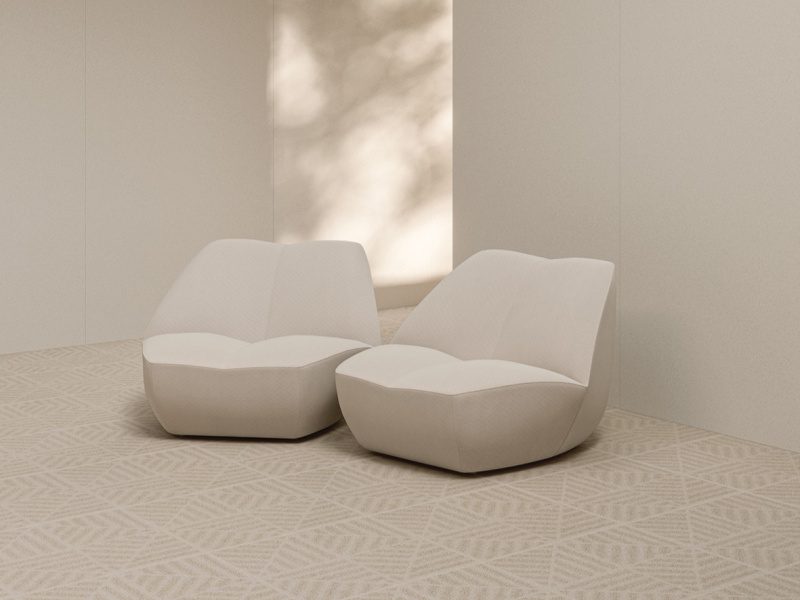 Mönstrad stor dekorpanel ABK Moooi Special Edition Geometrical Owl Ivory, 120x280 cm, 6 mm, naturmatt – 3