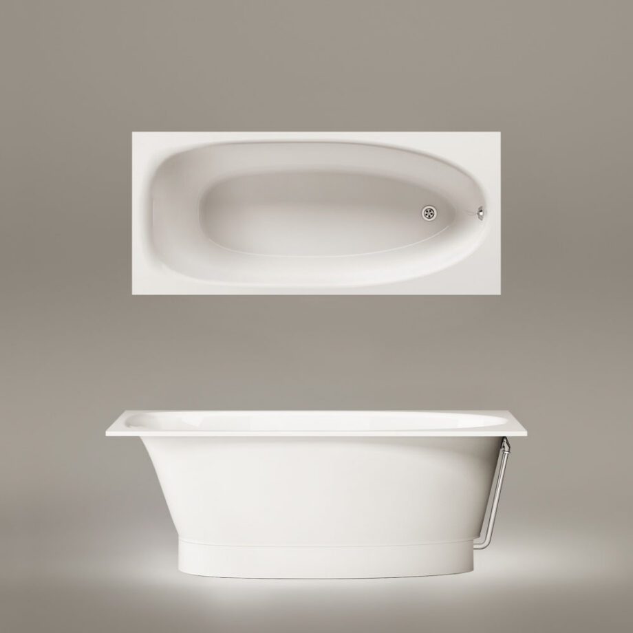 Sisseehitatav kivivann PAA UNO 170 170×75 cm, läikiv kivimass 3 Inbyggnadsbadkar PAA UNO 170 170x75 cm, gjutmarmor – 3