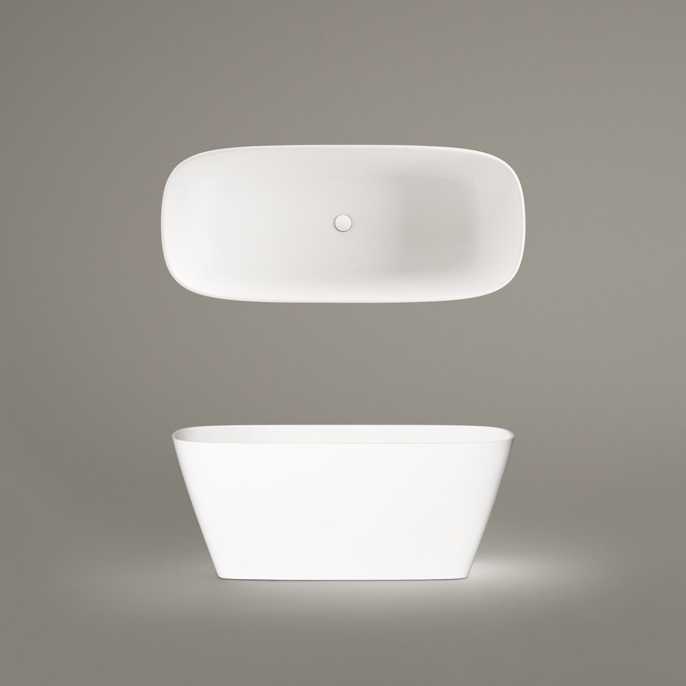 Fristående badkar PAA DUNA 150x65 cm, Silkstone – 7