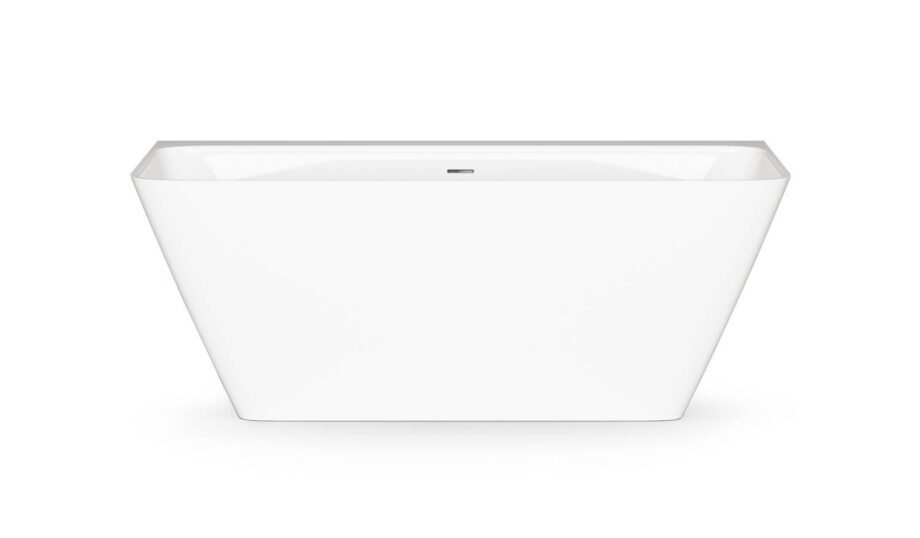 Badkar mot vägg PAA QUADRO WALL 160,5x76 cm, gjutmarmor