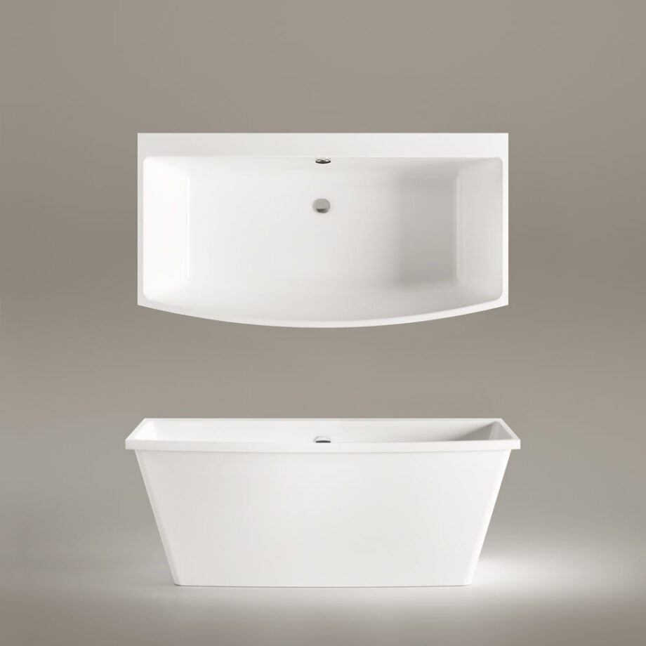 Fristående badkar PAA STEP 170x89 cm, gjutmarmor – 7