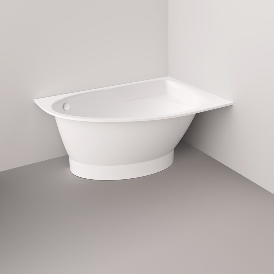 Hörnbadkar PAA TRE 150 A 150x100 cm, vänster, gjutmarmor – 7
