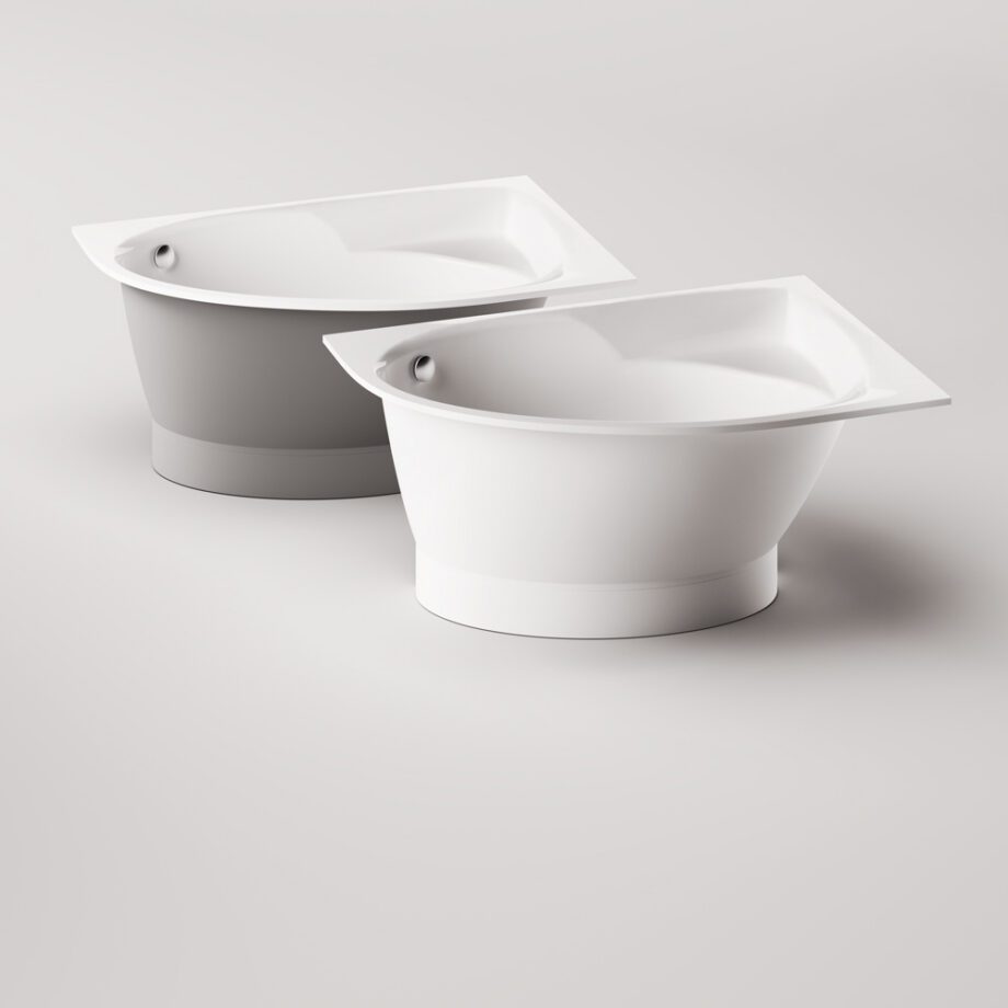 Hörnbadkar PAA TRE 150 A 150x100 cm, vänster, gjutmarmor – 9