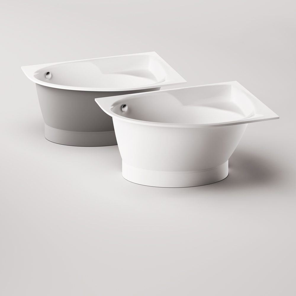 Hörnbadkar PAA TRE 170 A 170x100 cm, vänster, gjutmarmor – 9