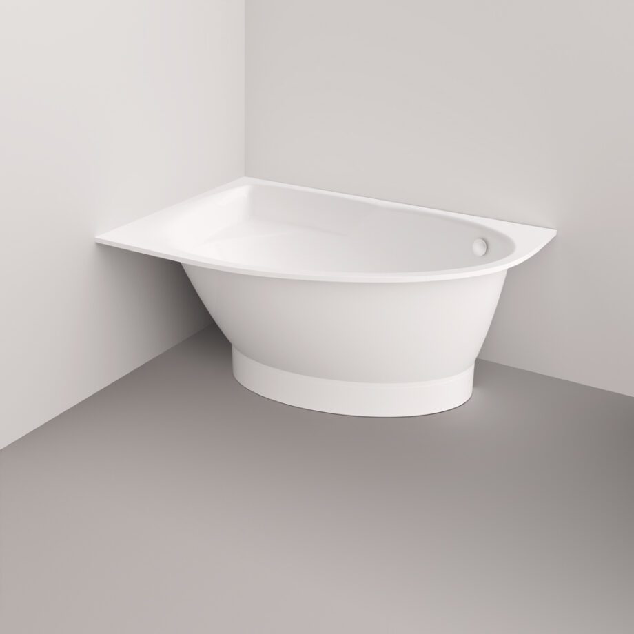 Hörnbadkar PAA TRE 170 D 170x100 cm, höger, gjutmarmor – 7