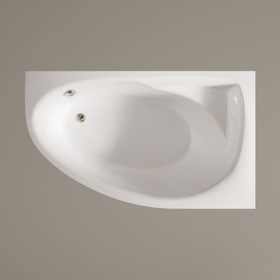 Nurgavann PAA TRE 170 A 170×100 cm, vasakpoolne, läikiv kivimass 4 Hörnbadkar PAA TRE 170 A 170x100 cm, vänster, gjutmarmor – 4