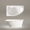 Hörnbadkar PAA TRE 170 D 170x100 cm, höger, gjutmarmor – 3