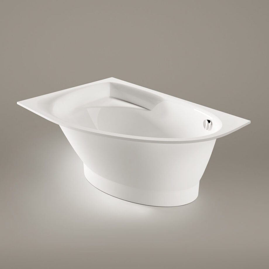 Hörnbadkar PAA TRE 170 D 170x100 cm, höger, gjutmarmor – 5