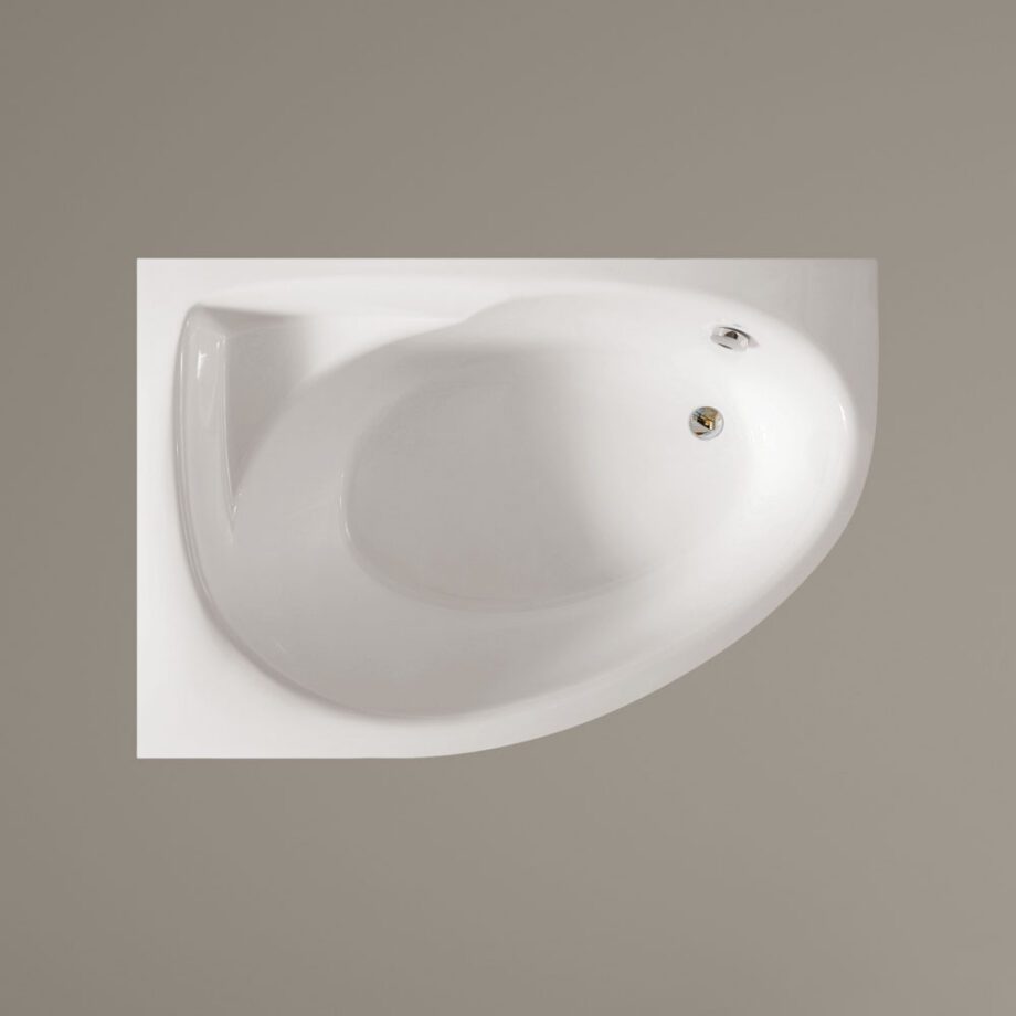 Nurgavann PAA TRE 150 D 150×100 cm, parempoolne, läikiv kivimass 5 Hörnbadkar PAA TRE 150 D 150x100 cm, höger, gjutmarmor – 5