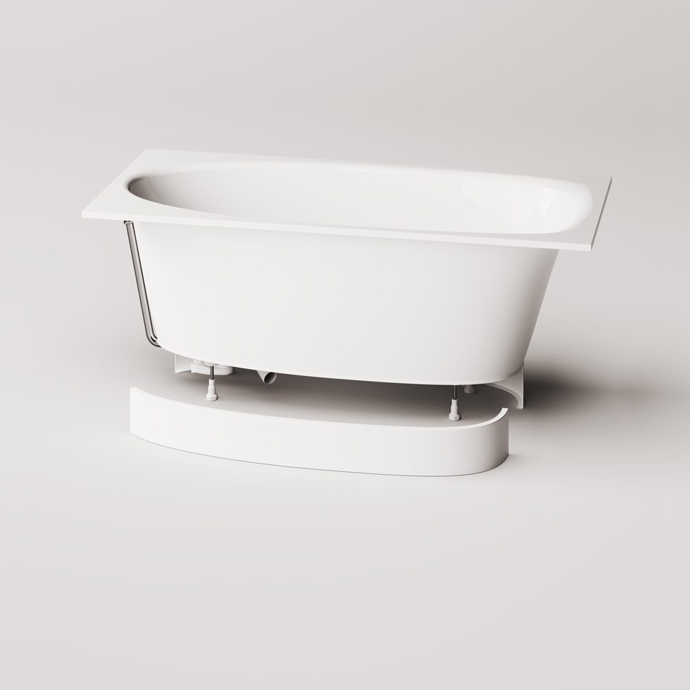 Inbyggnadsbadkar PAA UNO 150 150x75 cm, gjutmarmor – 7