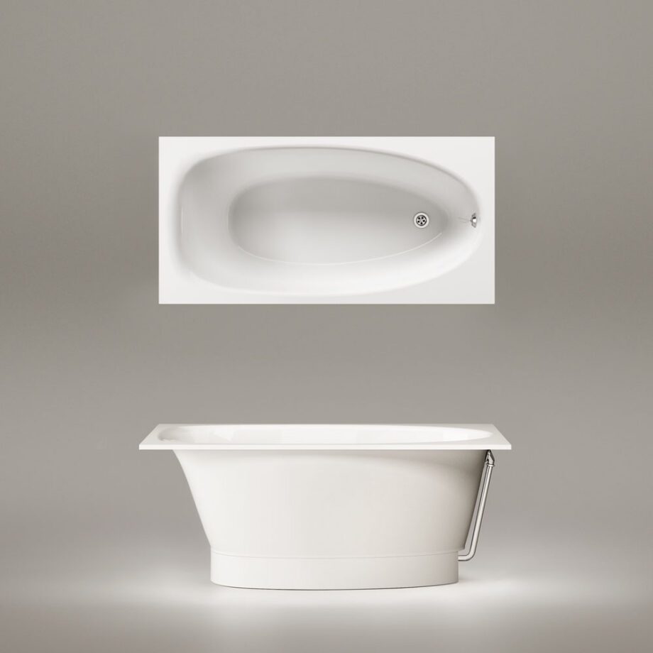 Sisseehitatav kivivann PAA UNO 150 150×75 cm, läikiv kivimass 3 Inbyggnadsbadkar PAA UNO 150 150x75 cm, gjutmarmor – 3