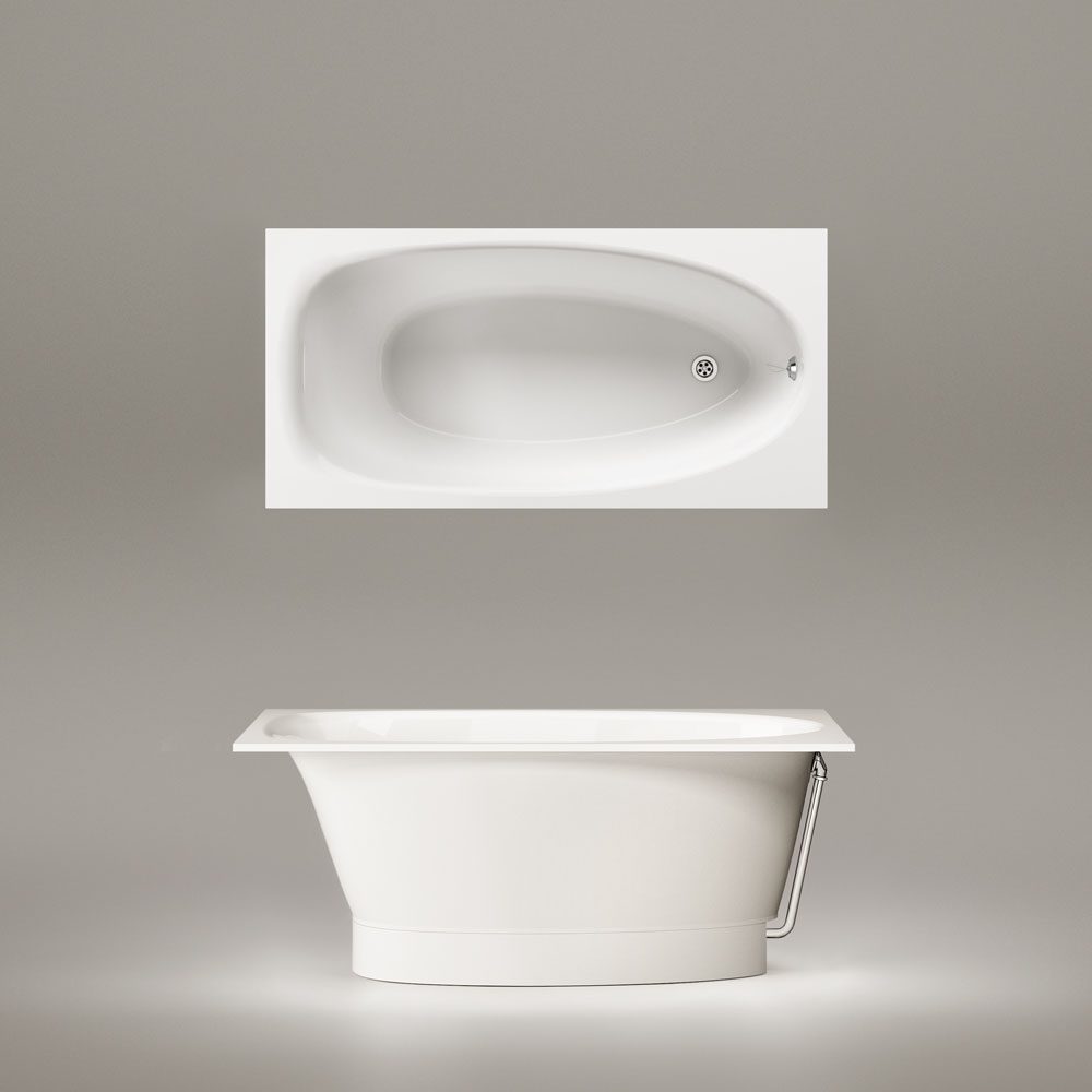 Inbyggnadsbadkar PAA UNO 150 150x75 cm, gjutmarmor – 3