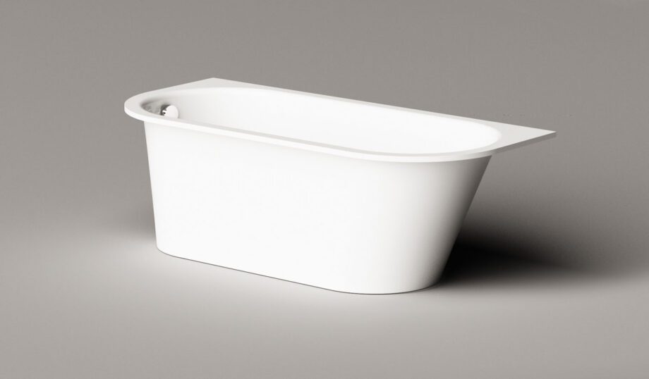 Sisseehitatav kivivann PAA VARIO L BC 166×75 cm, ümarad nurgad B ja C, läikiv kivimass 10 Inbyggnadsbadkar PAA VARIO L BC 166x75 cm, gjutmarmor – 10