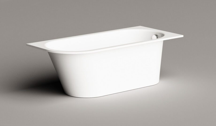 Sisseehitatav kivivann PAA VARIO L A 168×75 cm, ümar nurk A, läikiv kivimass 10 Inbyggnadsbadkar PAA VARIO L A 168x75 cm, gjutmarmor – 10