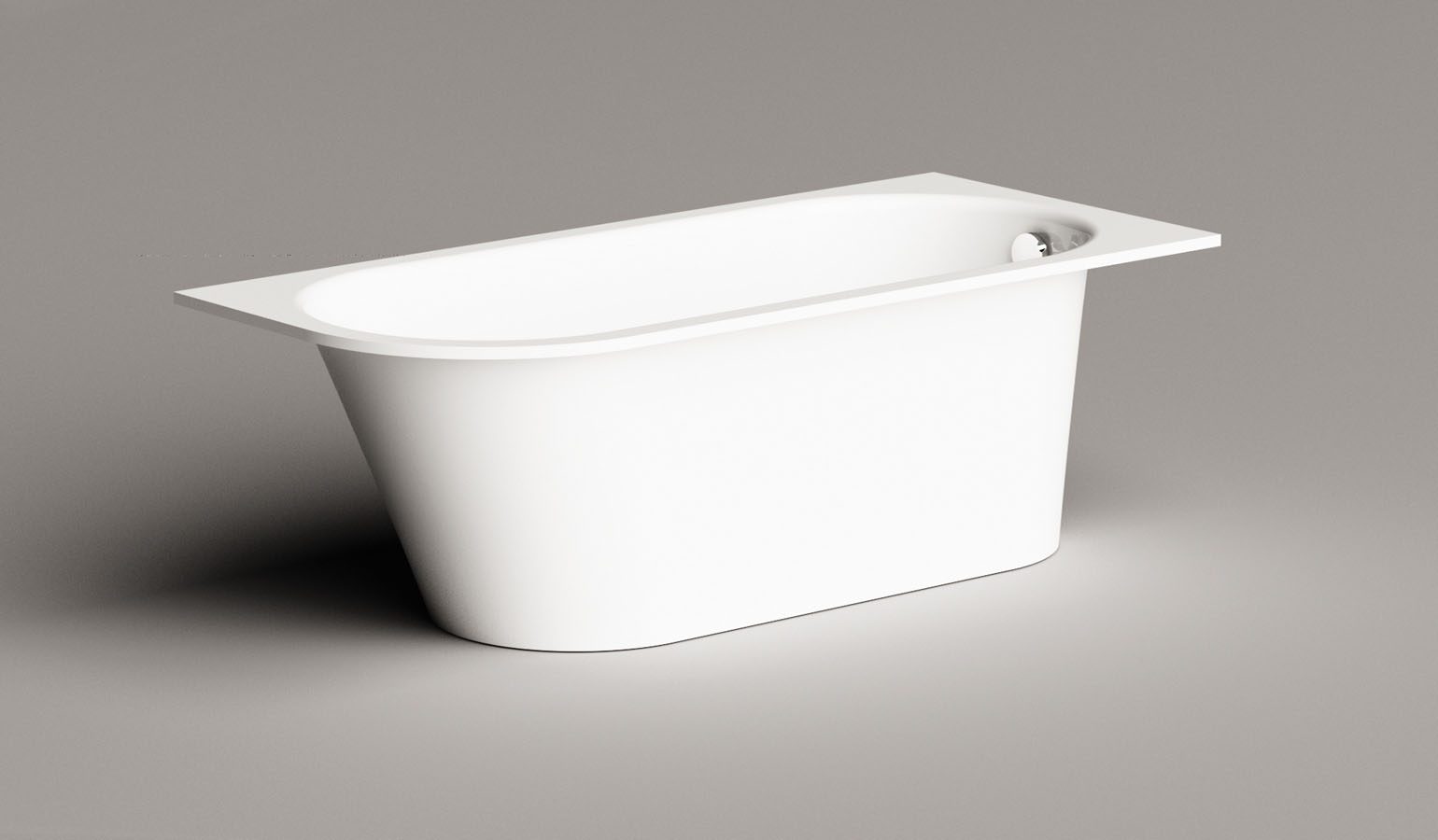 Inbyggnadsbadkar PAA VARIO L A 168x75 cm, gjutmarmor – 10