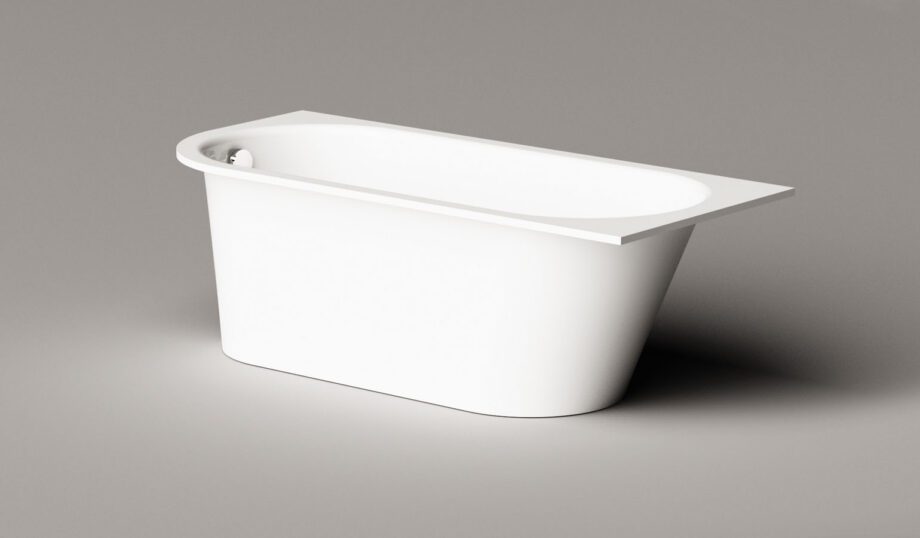 Sisseehitatav kivivann PAA VARIO L C 168×75 cm, ümar nurk C, läikiv kivimass 10 Inbyggnadsbadkar PAA VARIO L C 168x75 cm, gjutmarmor – 10