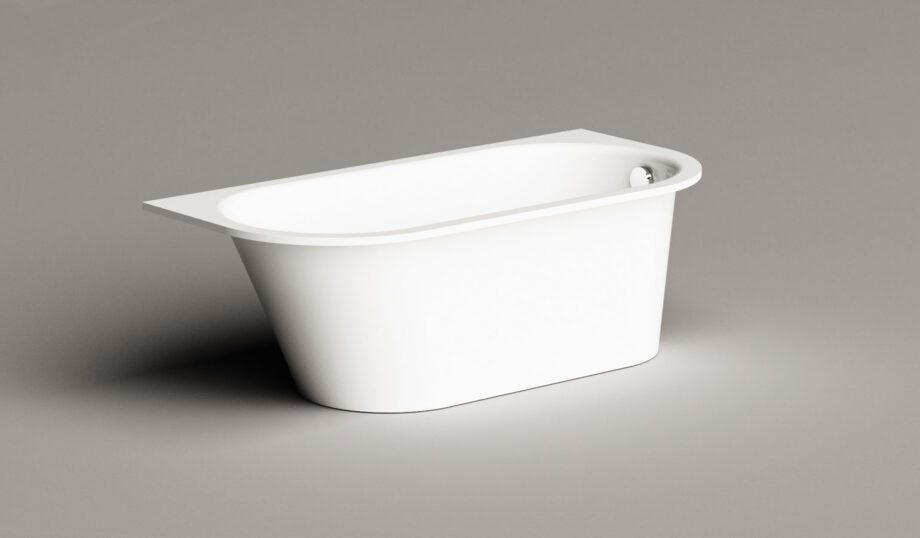Sisseehitatav kivivann PAA VARIO M AD 156×75 cm, ümarad nurgad A ja D, läikiv kivimass 10 Inbyggnadsbadkar PAA VARIO M AD 156x75 cm, gjutmarmor – 10
