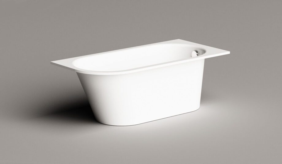 Sisseehitatav kivivann PAA VARIO M A 158×75 cm, ümar nurk A, läikiv kivimass 10 Inbyggnadsbadkar PAA VARIO M A 158x75 cm, gjutmarmor – 10