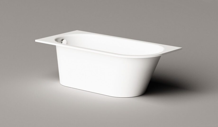 Sisseehitatav kivivann PAA VARIO M B 158×75 cm, ümar nurk B, läikiv kivimass 10 Inbyggnadsbadkar PAA VARIO M B 158x75 cm, gjutmarmor – 10