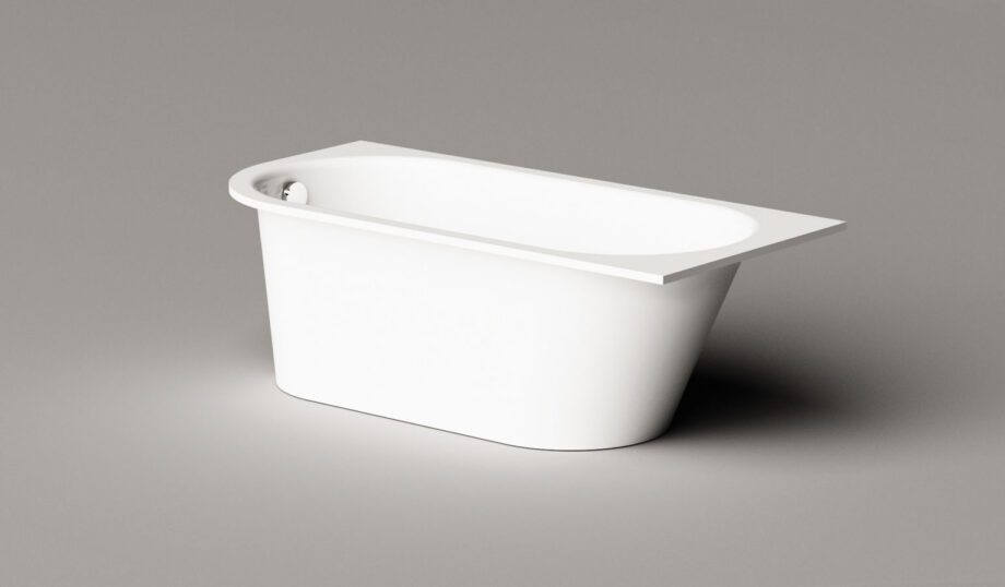 Sisseehitatav kivivann PAA VARIO M C 158×75 cm, ümar nurk C, läikiv kivimass 10 Inbyggnadsbadkar PAA VARIO M C 158x75 cm, gjutmarmor – 10