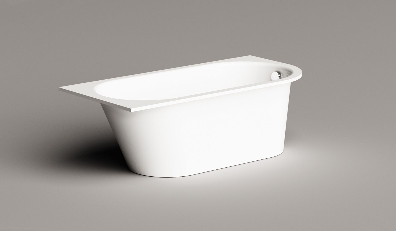 Inbyggnadsbadkar PAA VARIO L D 168x75 cm, gjutmarmor – 10
