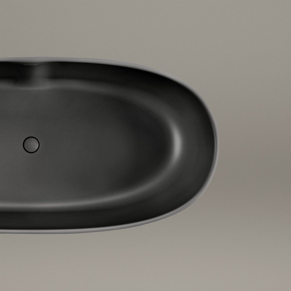 Fristående badkar PAA BELLA 170,5x80 cm, svart Graphite – 4