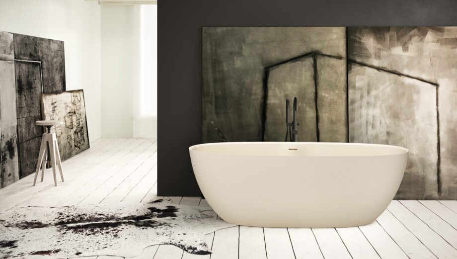 Eraldiseisev kivivann PAA BELLA 170×80 cm, matt Silkstone 8 Fristående badkar PAA BELLA 170,5x80 cm, Silkstone – 8