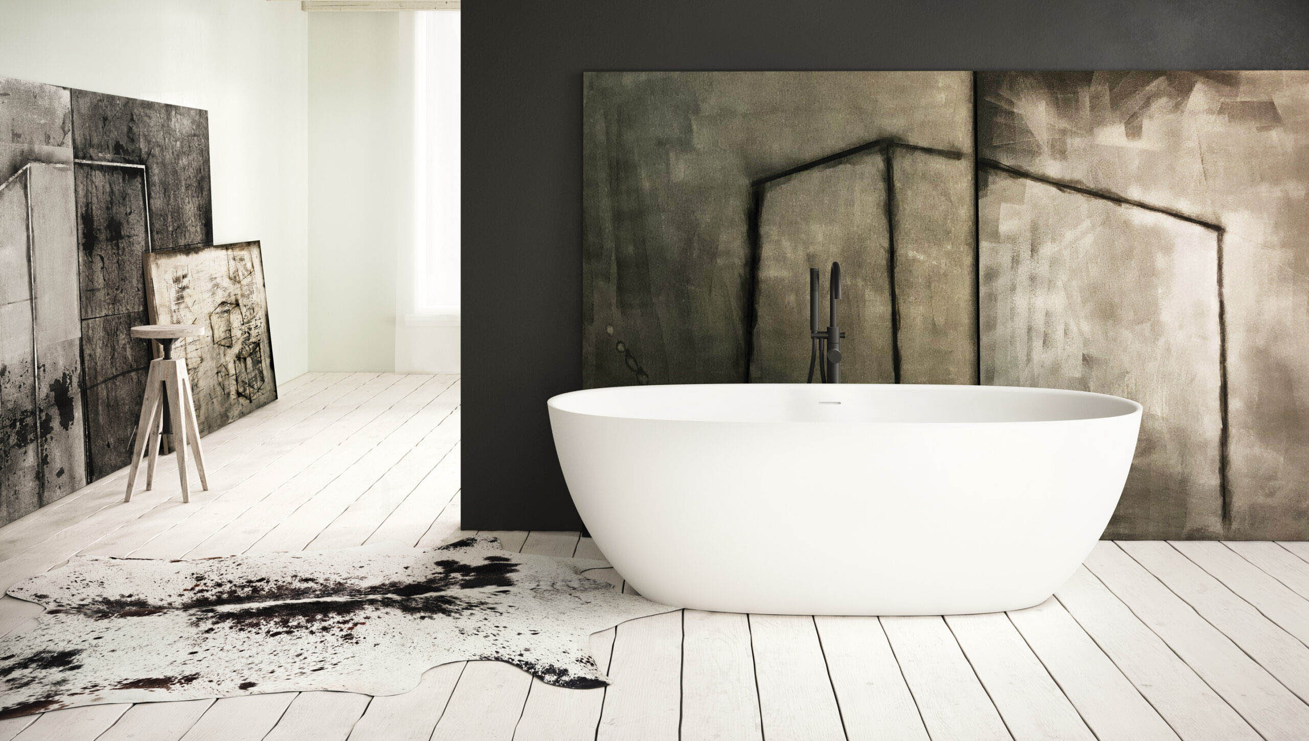 Fristående badkar PAA BELLA 170,5x80 cm, Silkstone – 2