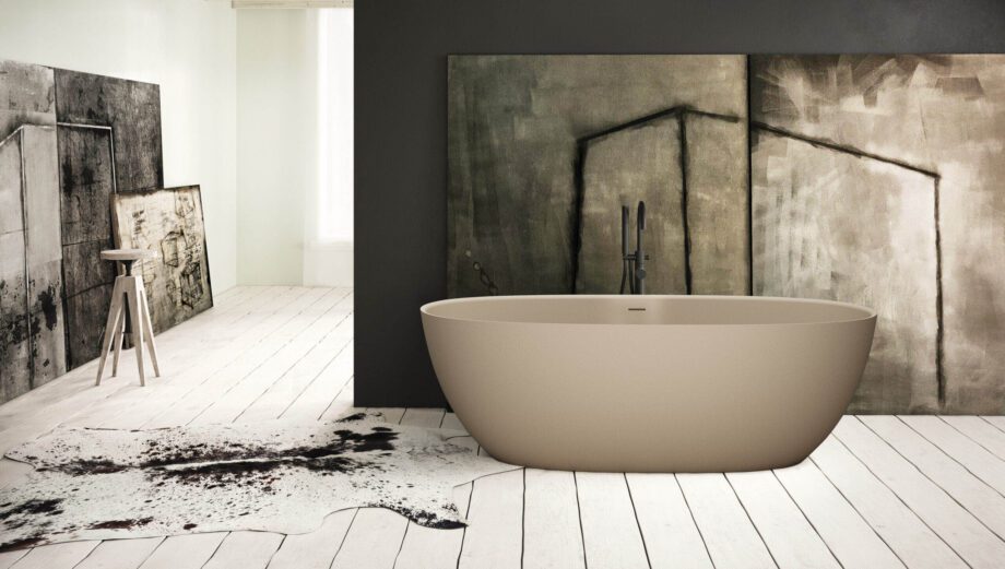 Eraldiseisev kivivann PAA BELLA 170×80 cm, matt Silkstone 7 Fristående badkar PAA BELLA 170,5x80 cm, Silkstone – 7