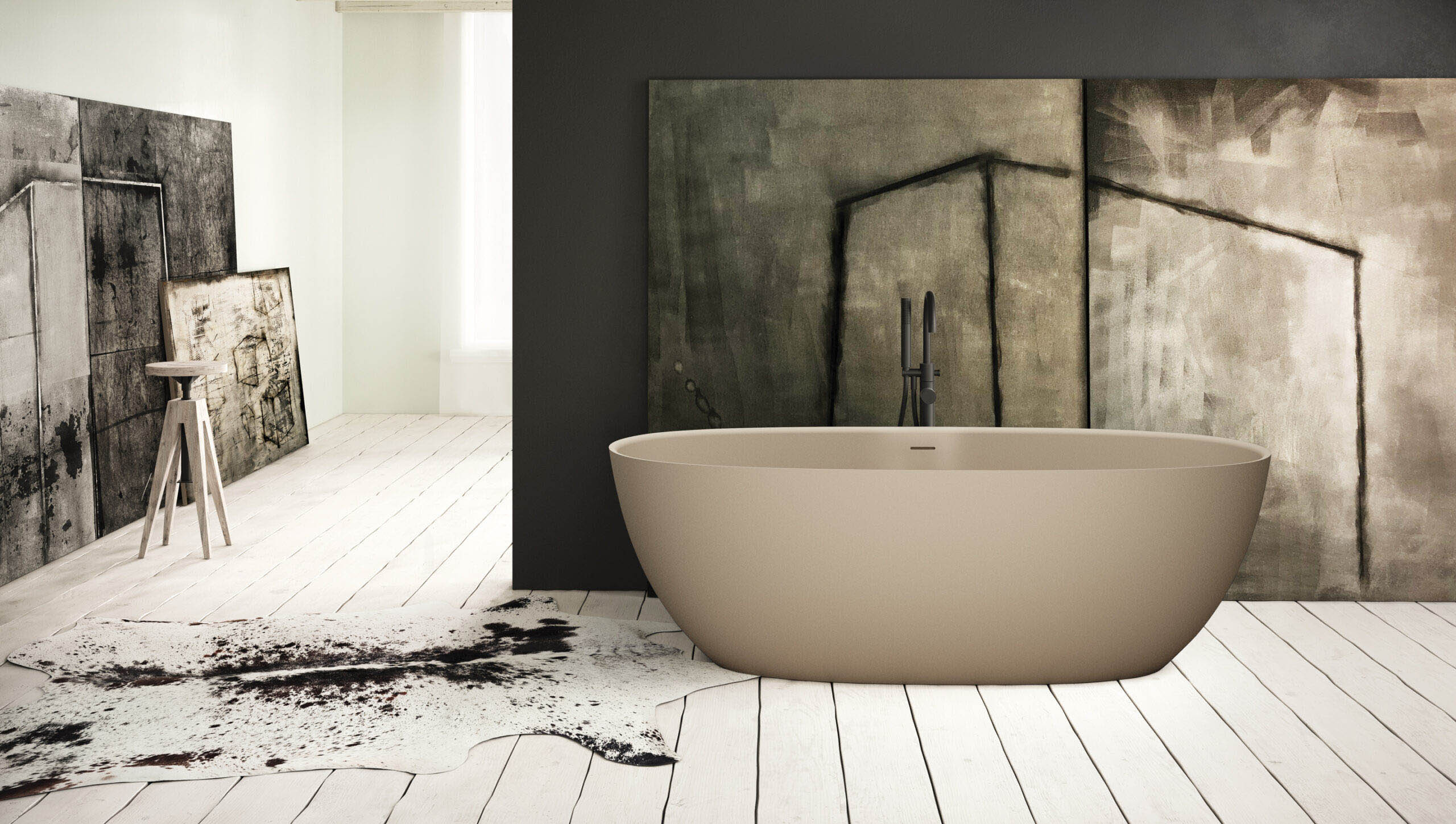 Fristående badkar PAA BELLA 170,5x80 cm, Silkstone – 7