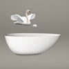 Fristående badkar PAA BELLA OVO 170x80 cm, Silkstone – 9