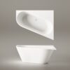 Nurgavann PAA DECO CORNER A 160×127 cm, vasakpoolne, matt Silkstone 5 Hörnbadkar PAA DECO CORNER A 160x127 cm, vänster, Silkstone – 5
