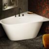 Nurgavann PAA DECO CORNER A 160×127 cm, vasakpoolne, matt Silkstone 2 Hörnbadkar PAA DECO CORNER A 160x127 cm, vänster, Silkstone – 2