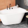 Nurgavann PAA DECO CORNER A 160×127 cm, vasakpoolne, matt Silkstone Hörnbadkar PAA DECO CORNER A 160x127 cm, vänster, Silkstone