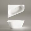 Nurgavann PAA DECO CORNER D 160×127 cm, parempoolne, matt Silkstone 6 Hörnbadkar PAA DECO CORNER D 160x127 cm, höger, Silkstone – 6