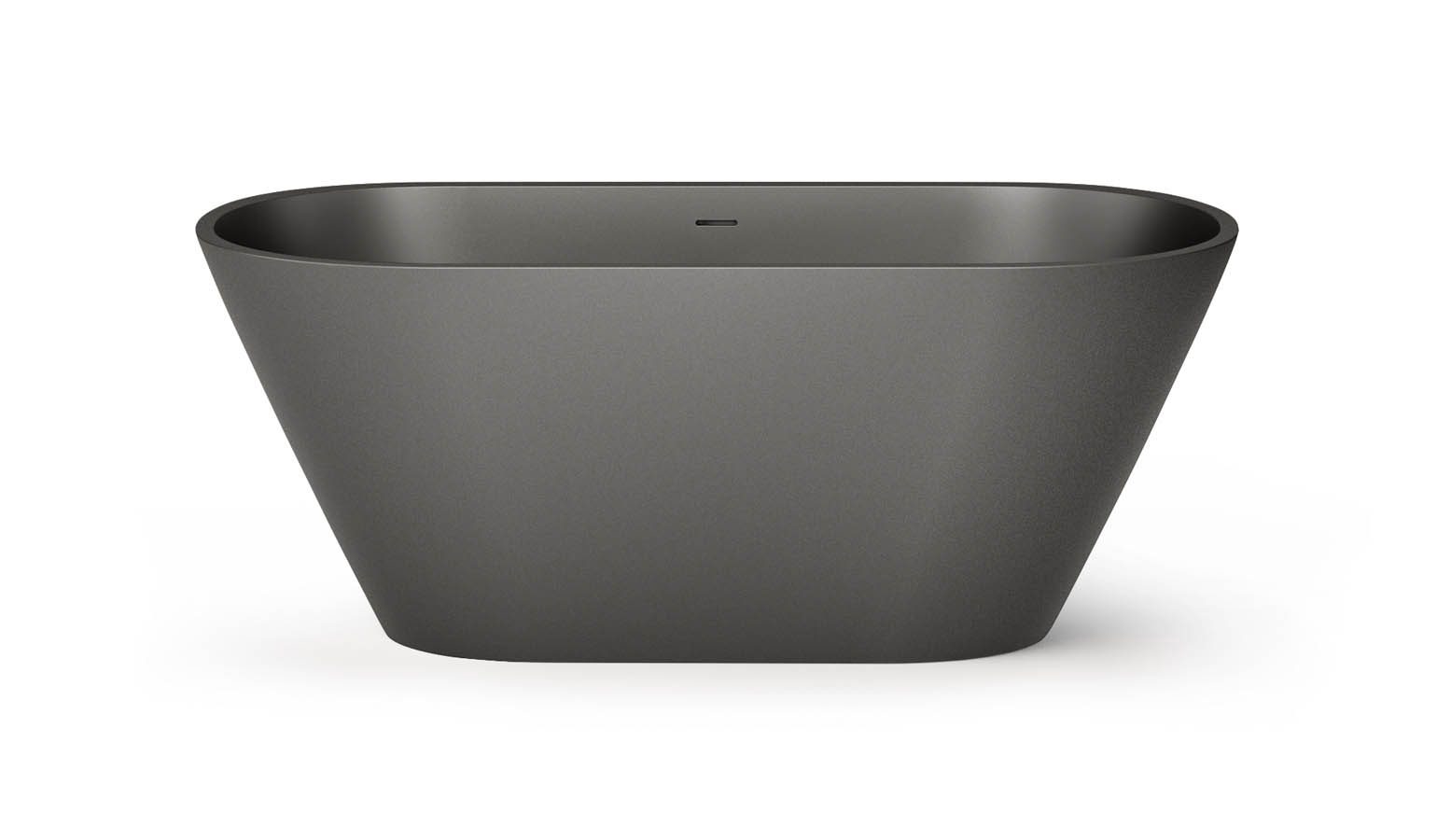 Fristående badkar PAA DECO NUDO 166x72,5 cm, svart Graphite