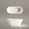 Fristående badkar PAA DECO NUDO 166x72,5 cm, Silkstone – 6