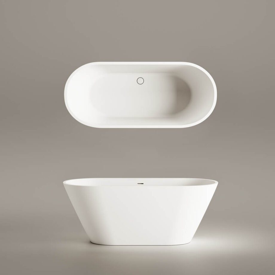 Fristående badkar PAA DECO NUDO 166x72,5 cm, Silkstone – 6