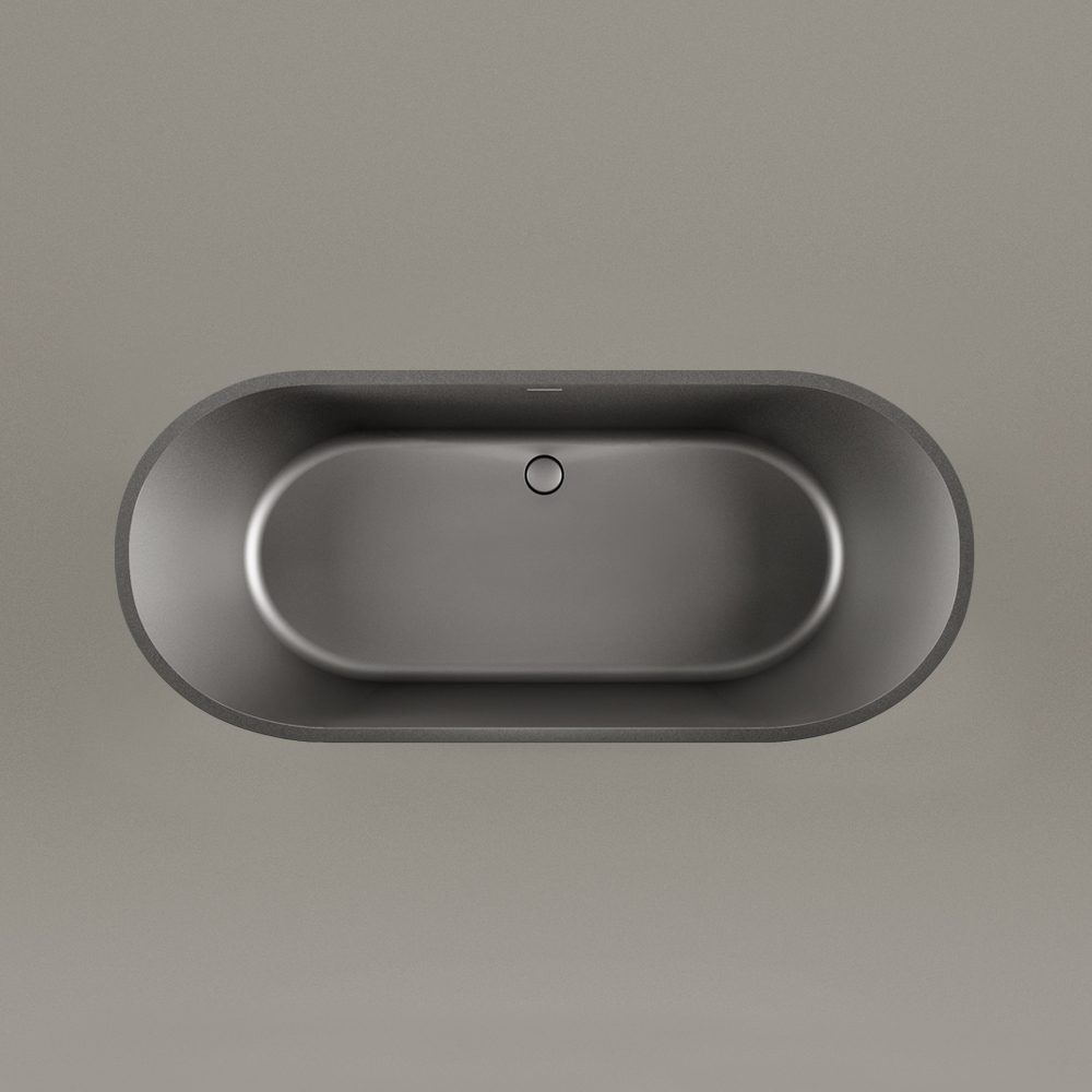 Fristående badkar PAA DECO NUDO 166x72,5 cm, svart Graphite – 4