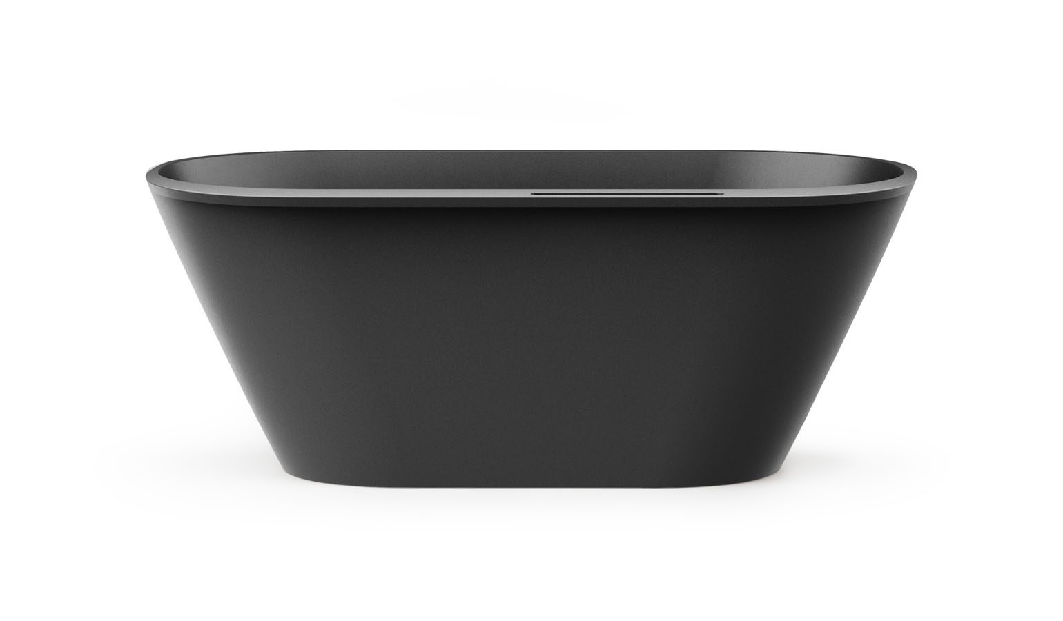 Fristående badkar PAA DECO RIM 166x81 cm, svart Graphite