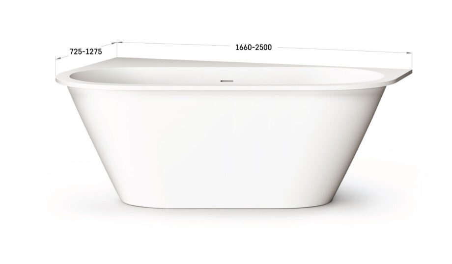 Mõõdu järgi kivivann PAA DECO SHAPE M kuni 180×85 cm, matt Silkstone Måttbeställt badkar PAA DECO SHAPE L, Silkstone