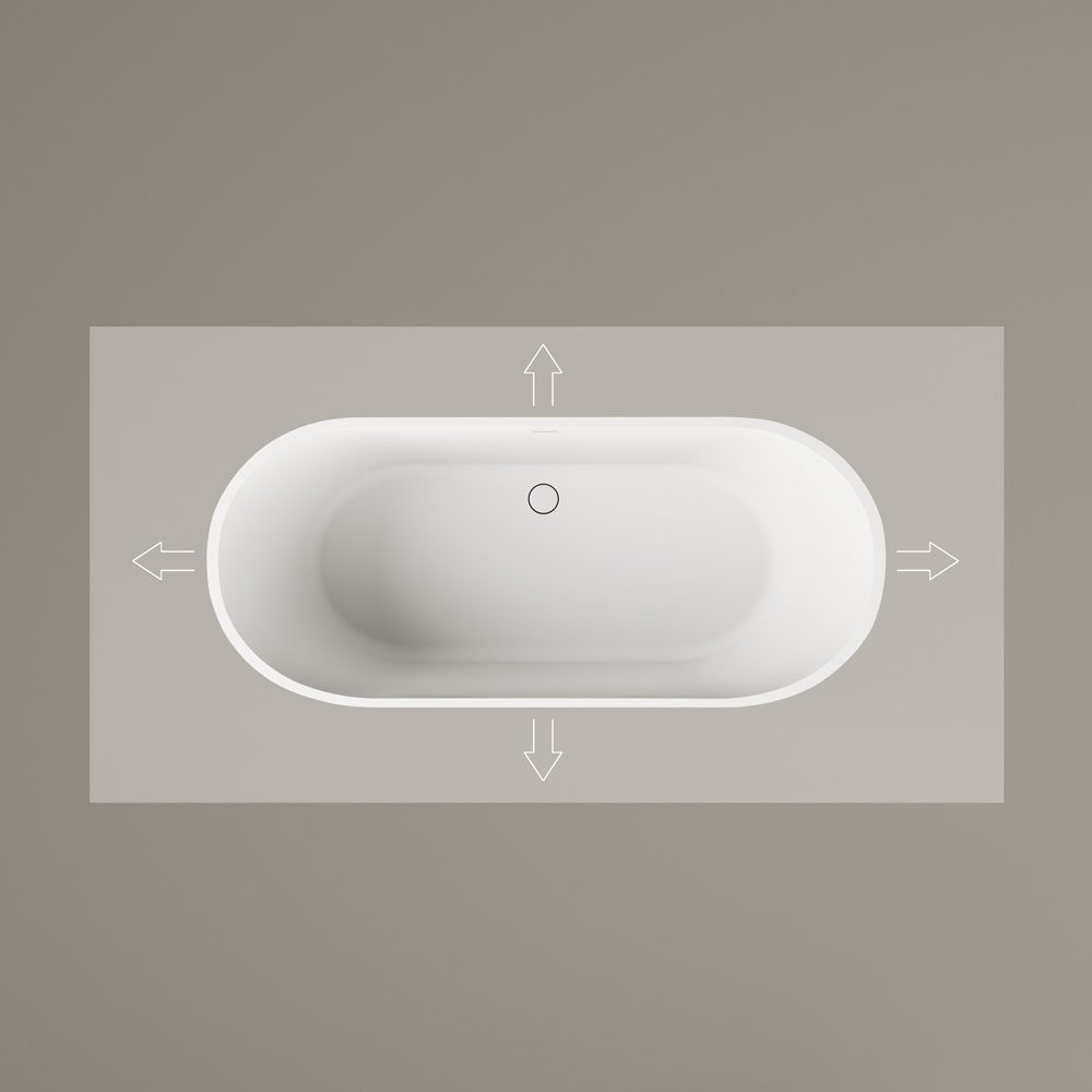 Måttbeställt badkar PAA DECO SHAPE L, Silkstone – 4