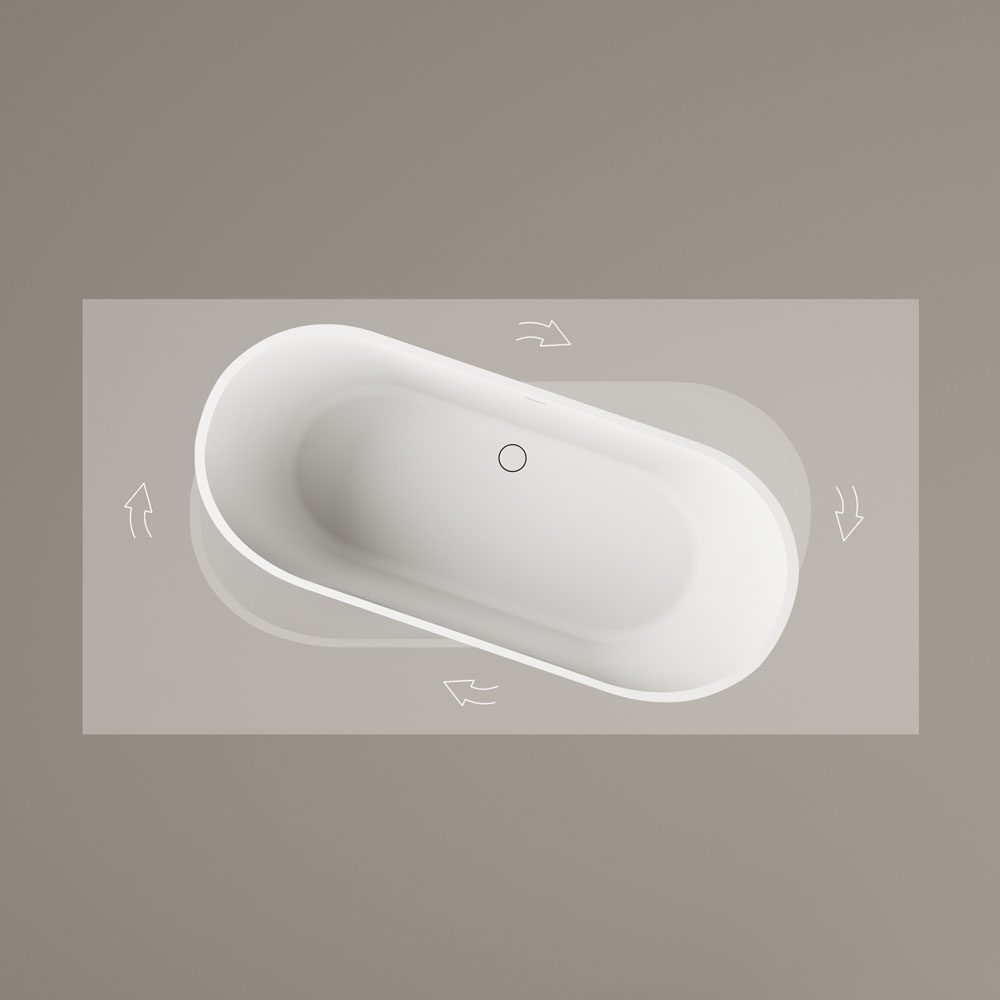 Måttbeställt badkar PAA DECO SHAPE L, Silkstone – 5