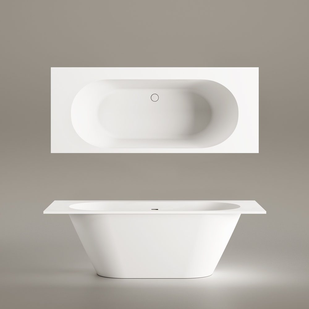 Måttbeställt badkar PAA DECO SHAPE RE, Silkstone – 9