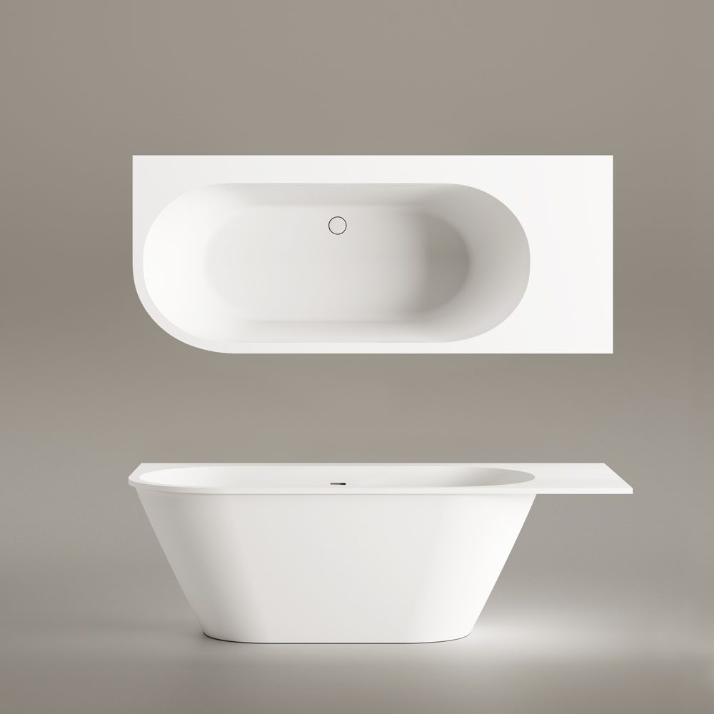 Måttbeställt badkar PAA DECO SHAPE RE A, Silkstone – 9