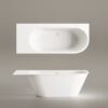 Mõõdu järgi kivivann PAA DECO SHAPE RE D 170–200×82,5 cm, matt Silkstone 9 Måttbeställt badkar PAA DECO SHAPE RE D, Silkstone – 9