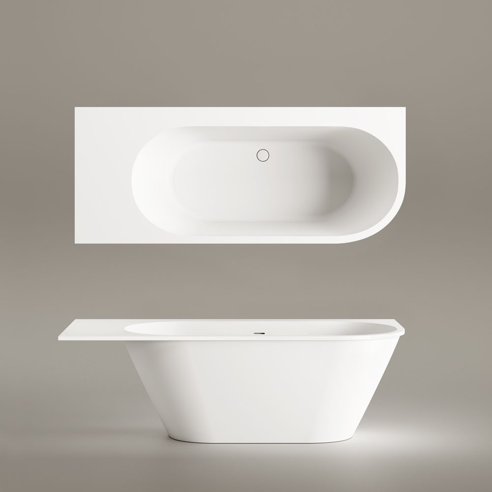 Måttbeställt badkar PAA DECO SHAPE RE D, Silkstone – 9