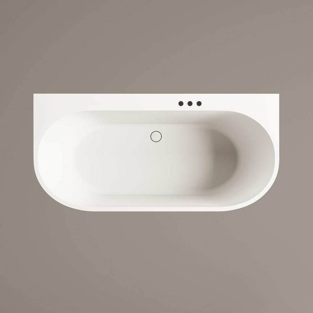 Badkar mot vägg PAA DECO WALL 166x81 cm, Silkstone – 7
